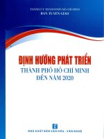 Định hướng phát triển thành phố hồ chí minh đến năm 2020