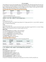 CAU GIA DINH  NGU PHAP ANH 12