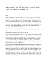 Phân tích phong cách Nguyễn Tuân trong bài Người lái đò sông Đà”