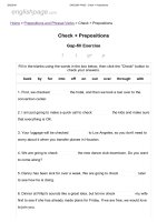 ENGLISH PAGE   check + prepositions 