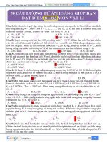 50 câu lượng tử ánh sáng có đáp án