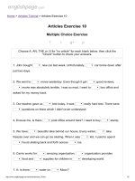 Articles exercise 10 