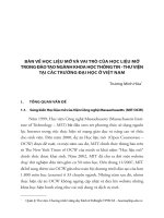 Bàn về học liệu mở và vai trò của học liệu mở trong đào tạo ngành khoa học thông tin   thư viện tại các trường đại học ở việt nam 