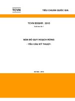 BẢN ĐỒ QUY HOẠCH RỪNG YÊU CẦU KĨ THUẬT