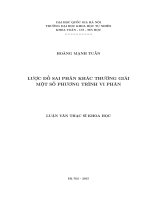 Lược đồ sai phân khác thường giải một số phương trình vi phân 