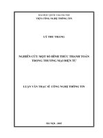 Nghiên cứu một số hình thức thanh toán trong thương mại điện tử 