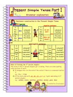 5816 present simple tense  part 1  grammar explanation  2 pages 