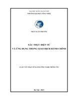 Xác thực điện tử và ứng dụng trong giao dịch hành chính 