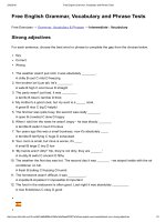 Strong adjectives   free english grammar, vocabulary and phrase tests 