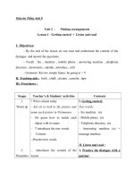 Giáo án Tiếng Anh 8 Unit 2: Making arrangements