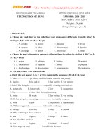 de thi chon hoc sinh gioi mon tieng anh lop 9 truong thcs my hung ha noi nam hoc 2014 2015 