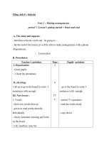 Giáo án Tiếng Anh 8 Unit 2: Making arrangements