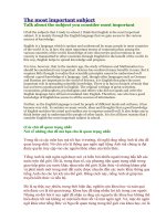 The most important subject 