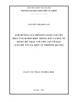 Ảnh hưởng của phonon giam cầm lên hiệu ứng radio điện trong dây lương tử hình chữ nhật với thế cao vô hạn (cơ chế tán xạ điện tử phonon quang) 