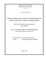 Chiến lược marketing mix của dịch vụ viễn thông di động tại chi nhánh viettel đà nẵng   tập đoàn viễn thông quân đội 