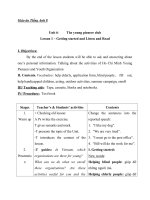 Giáo án Tiếng Anh 8 Unit 6: The young pioneers club