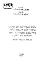 Đánh giá kết quả của phẫu thuật cắt thần kinh x trong điều trị loét tá tràng 