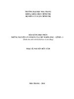 Bài giảng những nguyên lý cơ bản của chủ nghĩa mác   lênin  nguyễn hữu tâm 