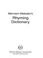 Merriam websters rhyming dictionary 