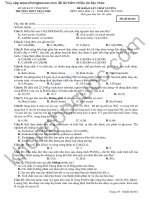 Đề thi thử môn hóa 2016 trường THPT trần phú 