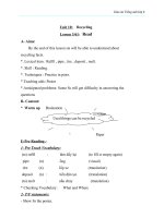 Giáo án Tiếng Anh 8 unit 10: Recycling