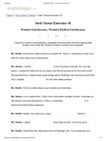 ENGLISH PAGE   verb tense exercise 10 