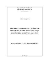 Năng lực cạnh tranh của ngân hàng sài gòn thương tín trong giai đoạn tái cấu trúc hệ thống ngân hàng 