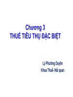 Thuế Tiêu Thụ Đặc Biệt- 2016  slide bài giảng của PGS.TS LÝ PHƯƠNG DUYÊN Khoa Thuế - Hải Quan Học Viện Tài Chính