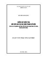 Kiểm sát điều tra đối với các vụ án xâm phạm sở hữu (trên cơsở nghiên cứu thực tiễn địa bàn quận nam từ liêm, thành phố hà nội) 
