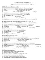 REVISION OF ENGLISH 6