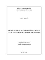 Phương pháp sinh bộ kiểm thử từ biểu đồ tuần tự UML 2 0 và ứng dụng cho kiểm thử phần mềm 