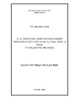 Ưu đãi thuế thu nhập doanh nghiệp theo pháp luật việt nam và thực tiễn áp dụng tại thành phố hải dương 