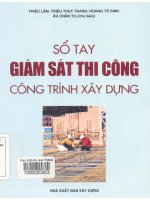 Sổ tay giám sát thi công công trình xây dựng  âu chấn tu và nhóm tác giả; nguyễn đăng sơn biên dịch 