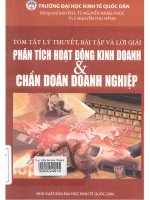 Tóm tắt lý thuyết, bài tập và lời giải phân tích hoạt động kinh doanh và chẩn đoán doanh nghiệp  nguyễn năng phúc, nguyễn thu hằng 