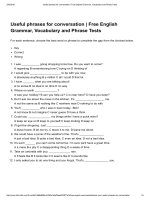 Useful phrases for conversation   free english grammar, vocabulary and phrase tests 