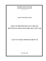 Rào cản phi thuế quan của hoa kỳ đối với xuất khẩu hàng dệt may việt nam 