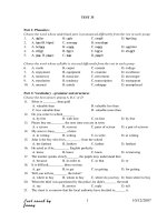 Đề thi luyện tiếng anh lớp 12 tham khảo