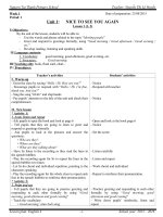 Giáo án tiếng anh 4 tập I