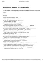 More useful phrases for conversation   free english grammar, vocabulary and phrase tests 