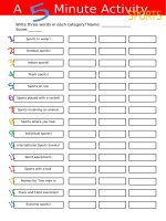 45665 a 5 minute activity sport 