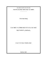 Cấu trúc tinh thể và tính chất từ của các mẫu hạt nano y3 xgdxfe5o12 