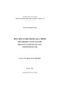 Biến đổi xã hội trong quá trình đô thị hóa vùng ven đô ( khảo sát tại huyện sóc sơn   thành phố hà nội) 