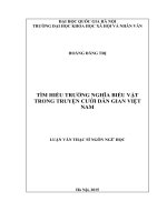 Tìm hiểu trường nghĩa biểu vật trong truyện cười dân gian việt nam 