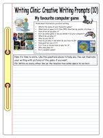 5691 writing clinic  creative writing prompts 10  my favourite computer game 