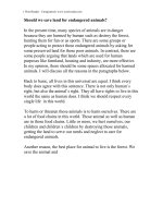 Should we save land for endangered animals 