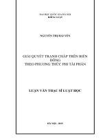 Giải quyết tranh chấp trên biển đông theo phương thức phi tài phán 