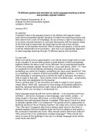 70 different games and activities for early language teaching to blind and partially sighted children 