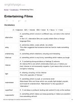 ENGLISH PAGE   entertaining films 