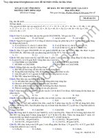 Đề thi thử môn hóa 2016 trường THPT đồng đậu lần 1 