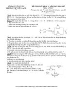 Đề thi chọn lớp khối 10 môn Vật lý trường THPT Yên Lạc 2, Vĩnh Phúc năm học 2016 - 2017